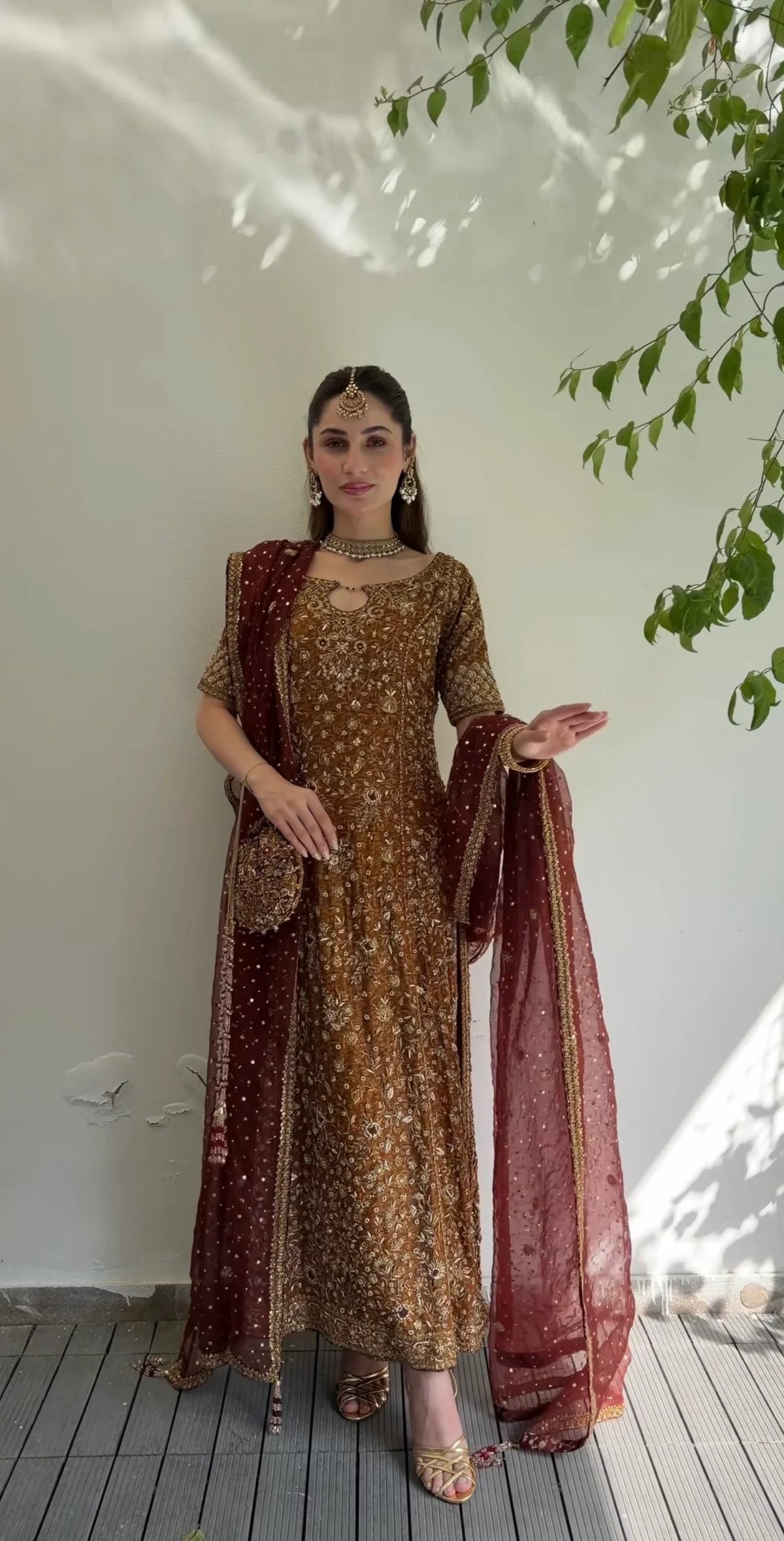 Zeeshan Danish - Rust & Burgundy