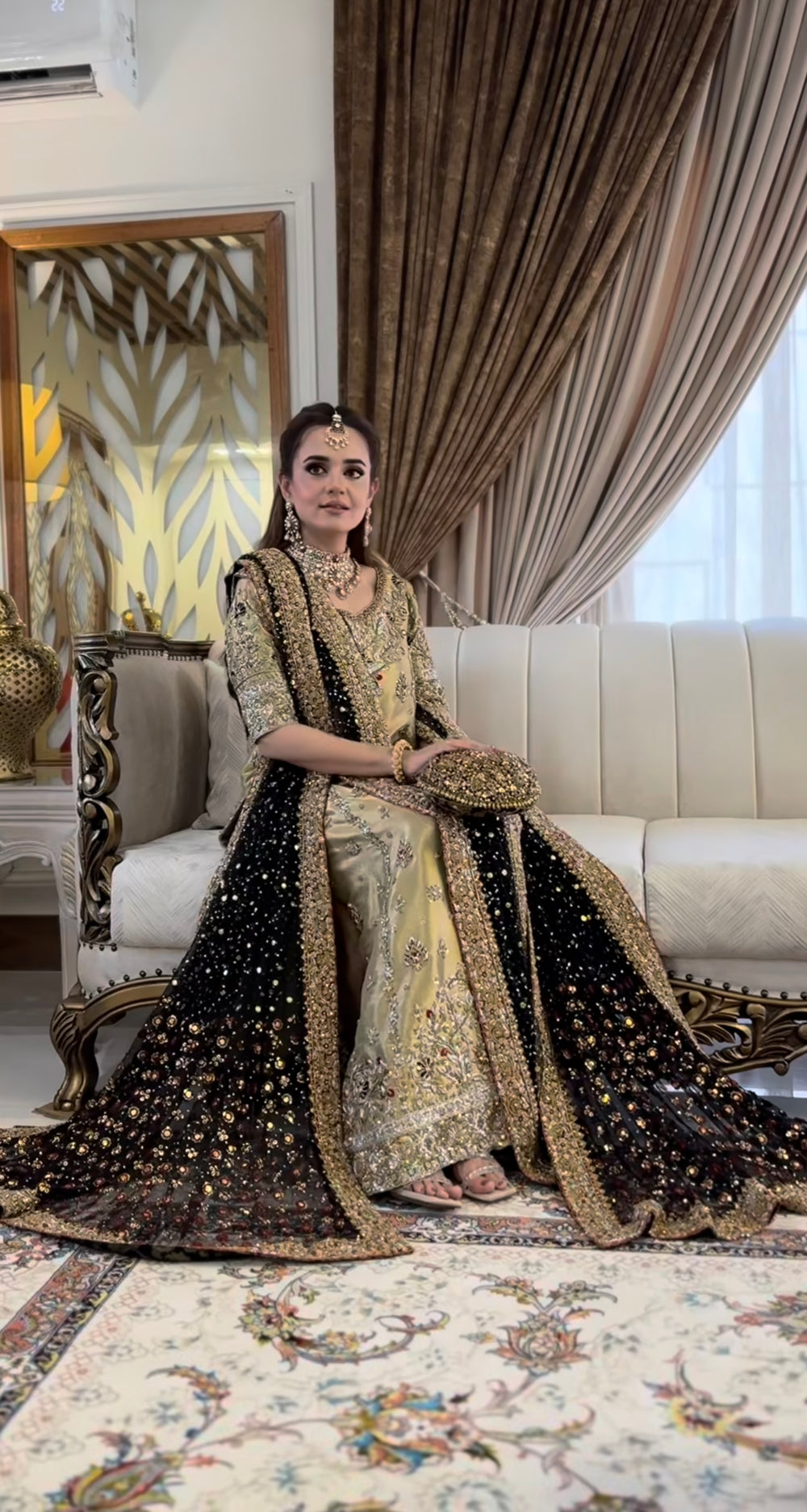 Haris shakeel Mesuri Hand Embellished & Embroidered 3 Piece Dress - J0402