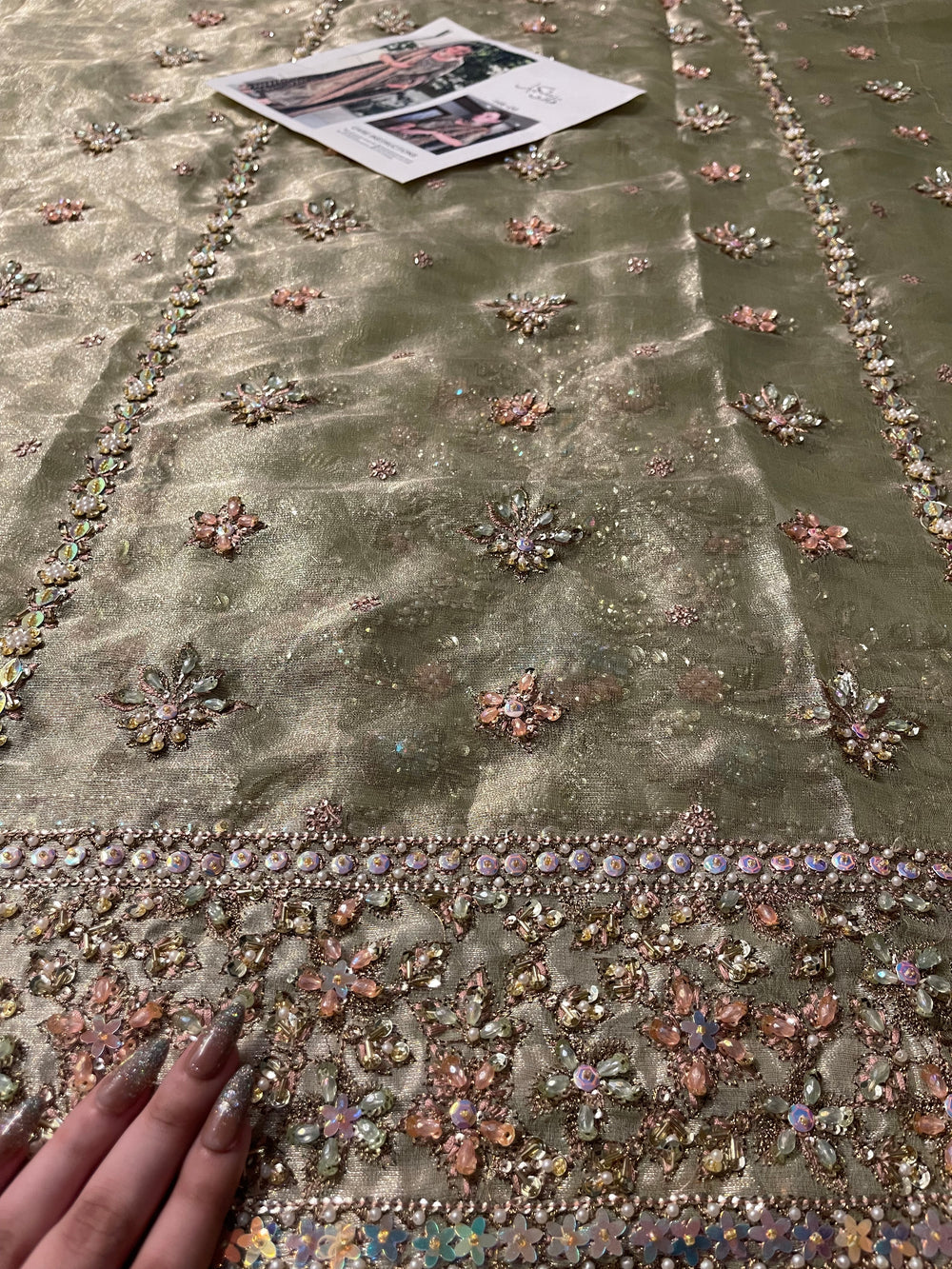 Haris shakeel Mesuri Hand Embellished & Embroidered 3 Piece Dress - J0402