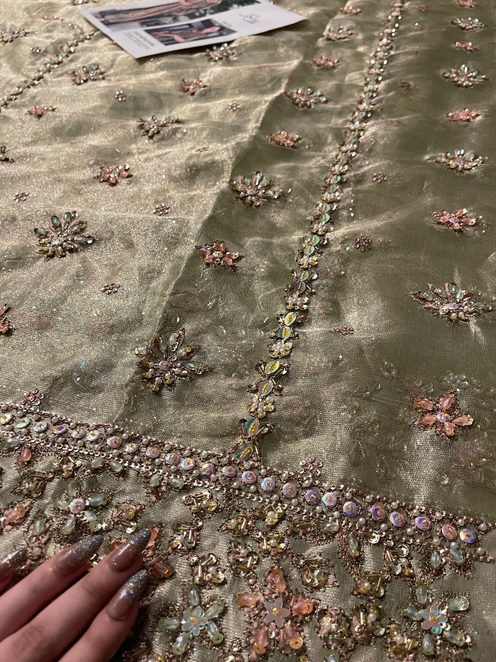 Haris shakeel Mesuri Hand Embellished & Embroidered 3 Piece Dress - J0402