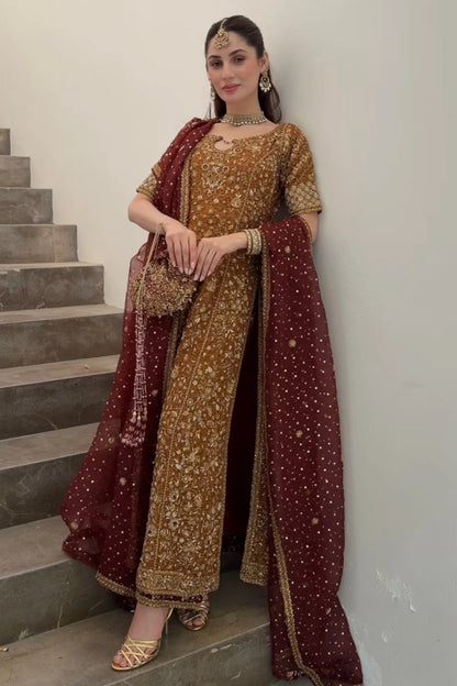 Zeeshan Danish - Rust & Burgundy