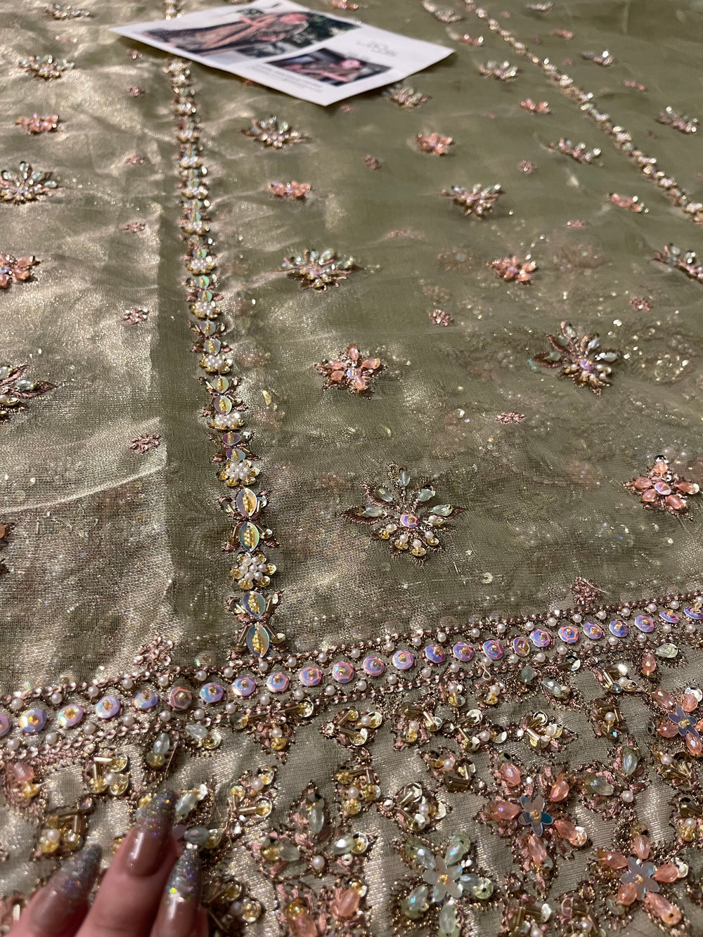 Haris shakeel Mesuri Hand Embellished & Embroidered 3 Piece Dress - J0402