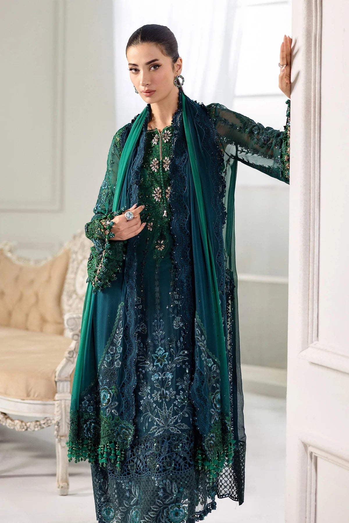 Embroidered Chiffon Suit | MPC-25-106