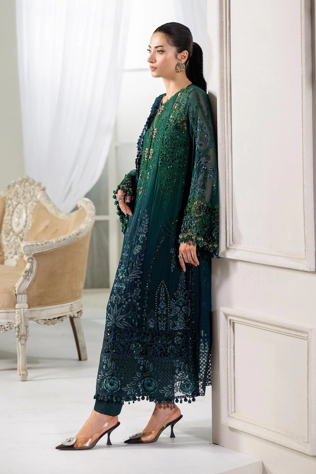 Embroidered Chiffon Suit | MPC-25-106