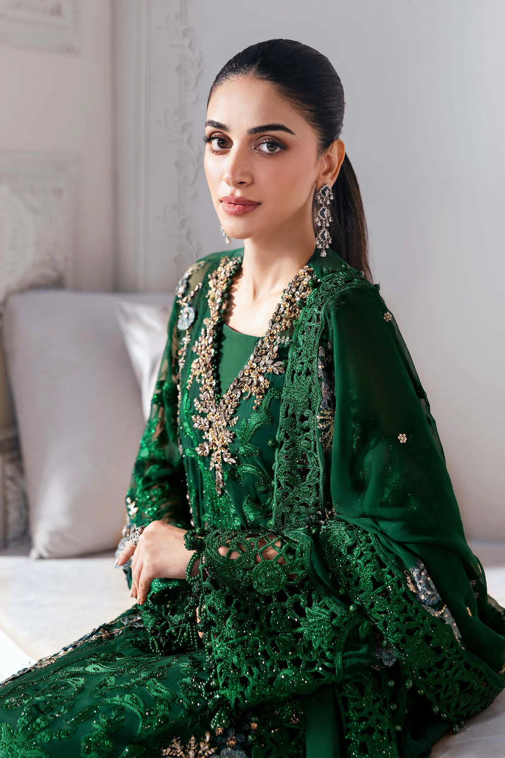 EMBROIDERED CHIFFON SUIT | BD-3008