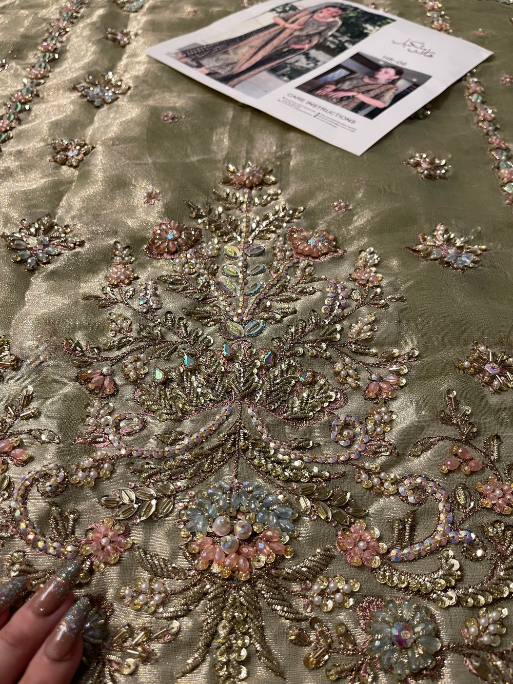 Haris shakeel Mesuri Hand Embellished & Embroidered 3 Piece Dress - J0402